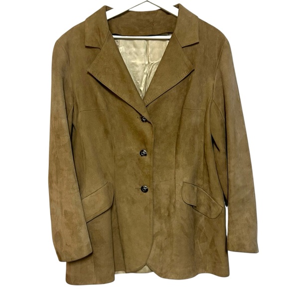 Vintage Jackets & Blazers - Vintage Aleksanders of Norway 70s M-L suede button jacket collar western boho